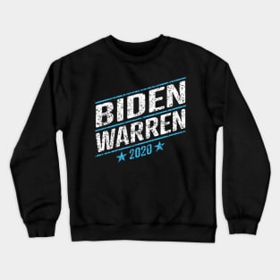 Joe Biden and Elizabeth Warren on the same ticket? President 46 and Vice President in 2020 - distressed text version. Crewneck Sweatshirt